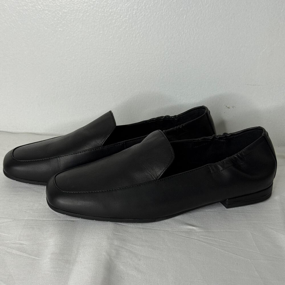 Eileen Fisher Sim Nappa Shoes 8.5 Black Leather Loafers Comfort Flats Slip On